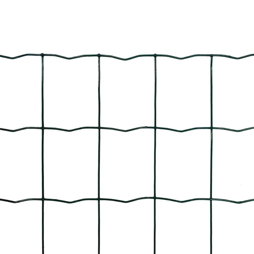 Recinzione Europea in Acciaio 25 x 1,2 m Verde vidaXL