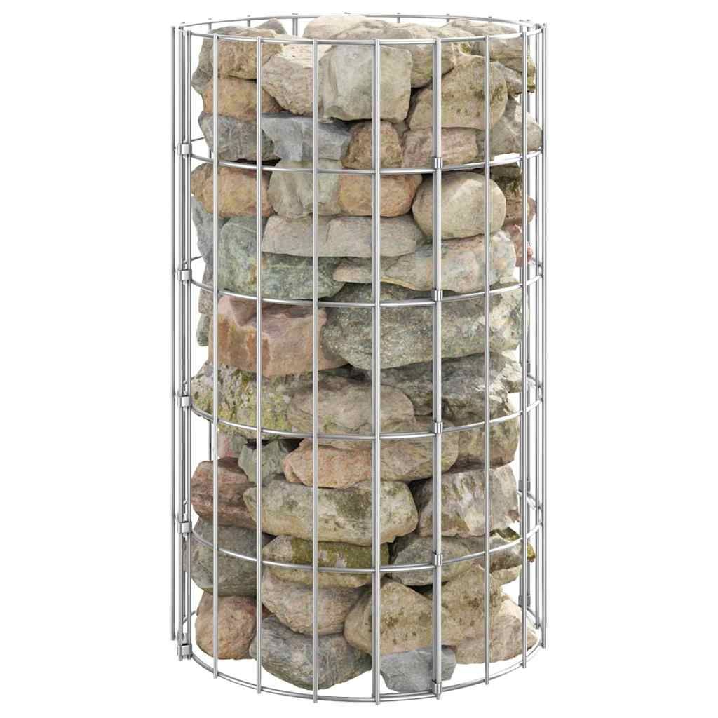 Palo Gabbione Circolare in Acciaio Zincato Ø30x50 cm vidaXL