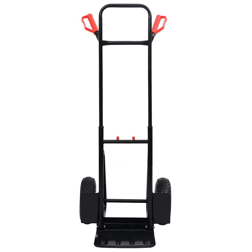 Carrello a Mano Telescopico 200 kg Nero e Rosso vidaXL