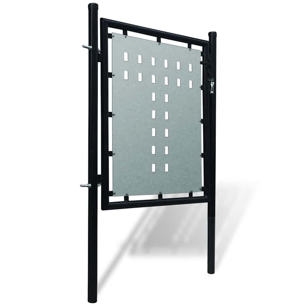 Cancello per Recinzione a una Porta Nero 100x100 cm vidaXL