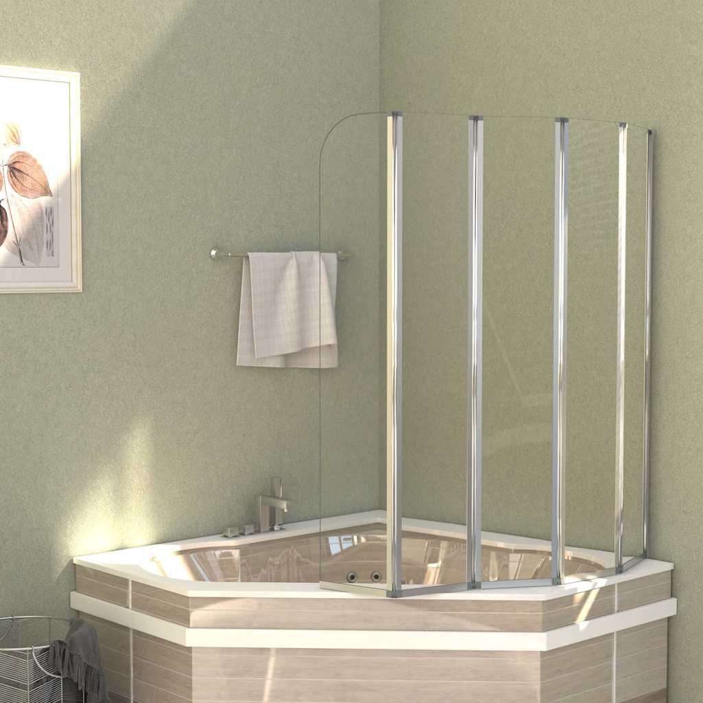 Cabina da Bagno 120x140 cm in Vetro Temperato vidaXL