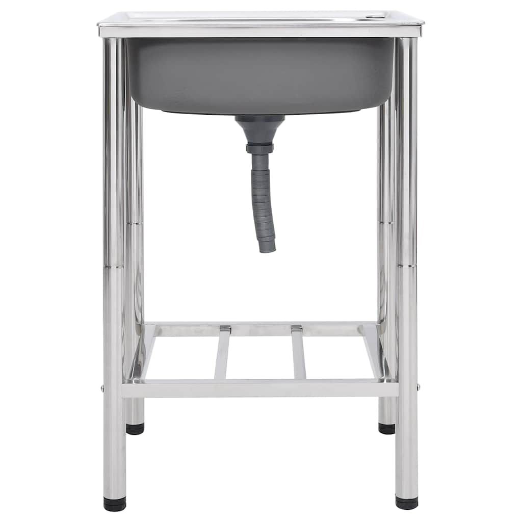 Lavello da Campeggio con Vasca Singola in Acciaio Inox vidaXL