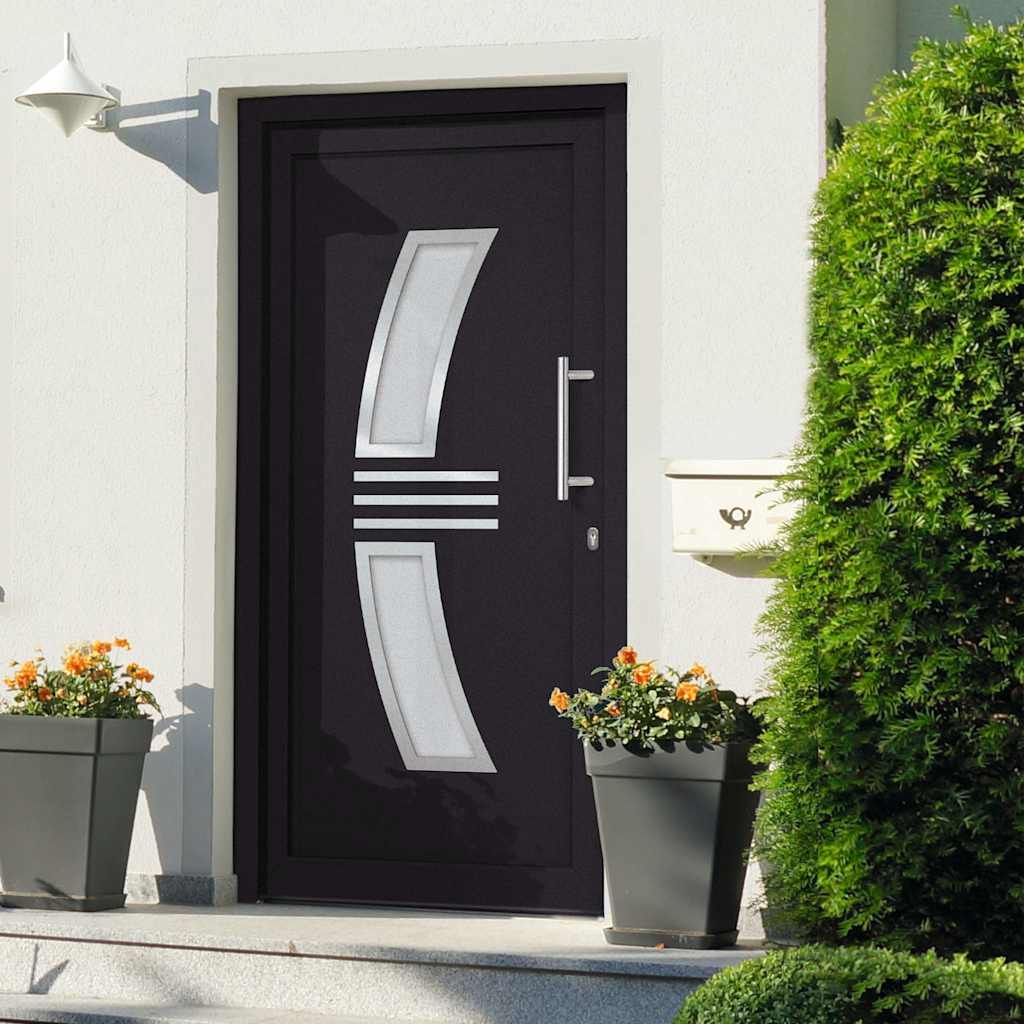 Porta di Ingresso Antracite 98x208 cm vidaXL