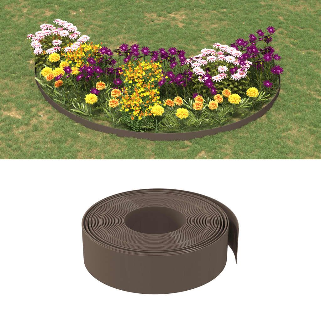Bordatura da Giardino Marrone 10 m 15 cm in Polietilene vidaXL