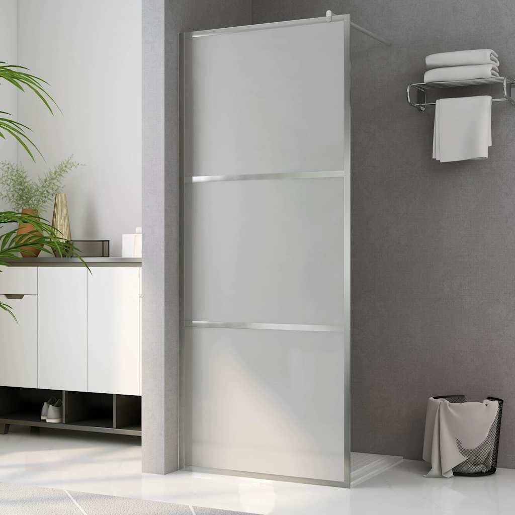 Parete per Doccia Walk-in in Vetro Smerigliato ESG 90x195 cm vidaXL