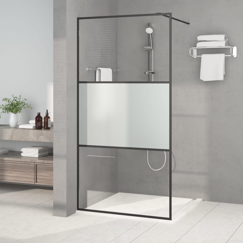 Parete Doccia Walk in 100x195 cm Vetro Semi Smerigliato ESG vidaXL