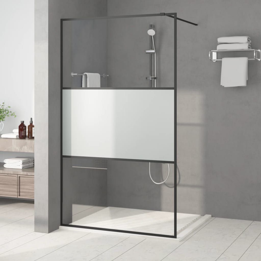 Parete Doccia Walk in 115x195 cm Vetro Semi Smerigliato ESG vidaXL