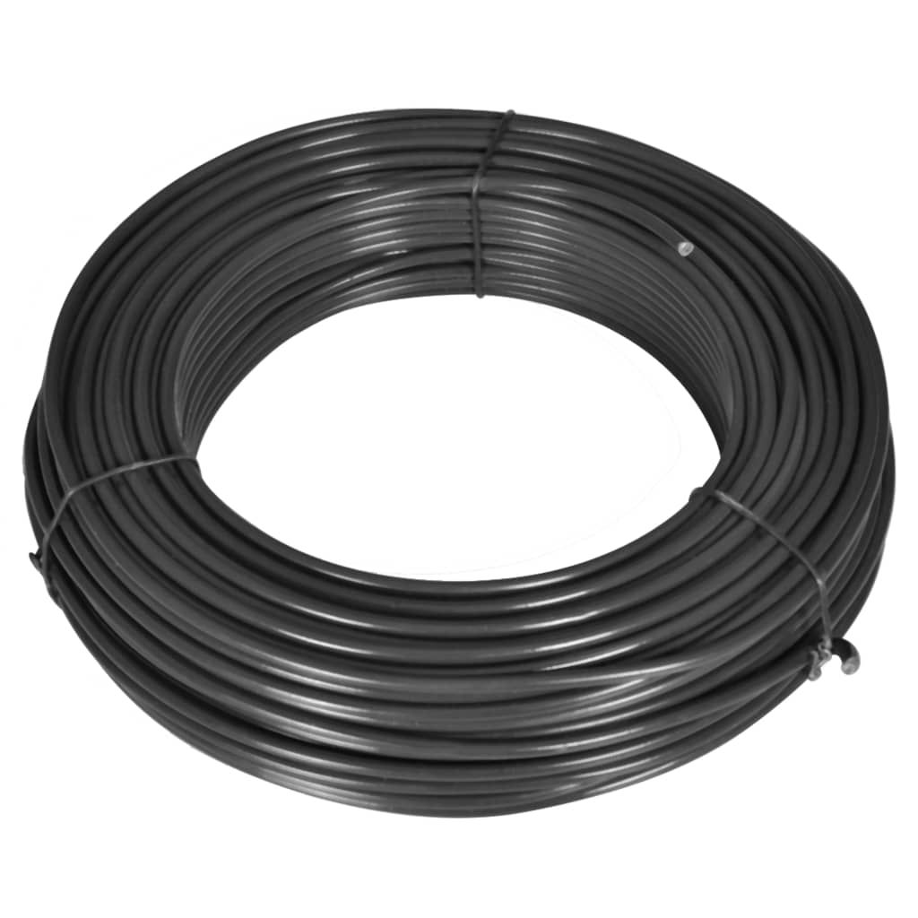 Filo di Recinzione 80 m 2,1/3,1 mm in Acciaio Grigio vidaXL