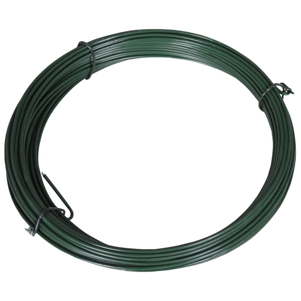 Filo di Legatura per Recinzione 25 m 1,4/2 mm Acciaio Verde vidaXL