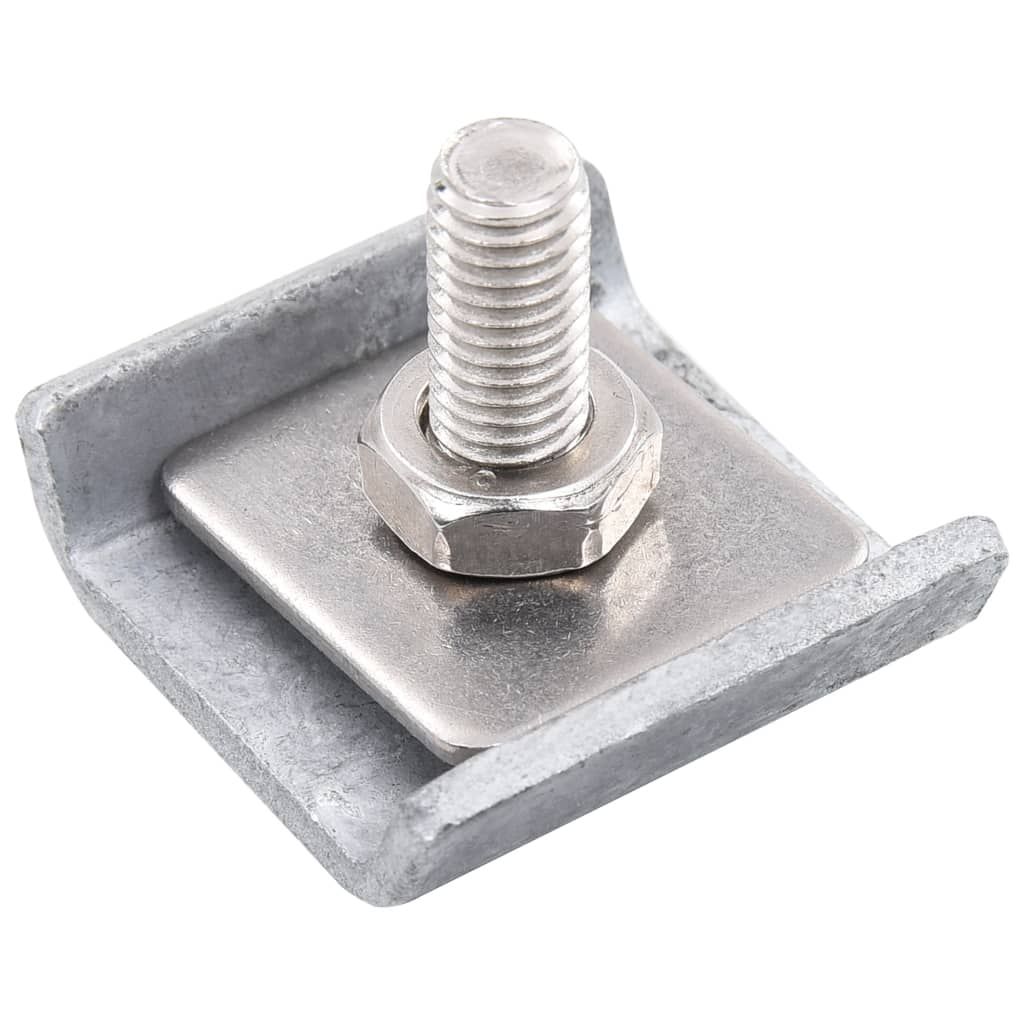 Set di Connettori per Griglie 25 pz Argento vidaXL