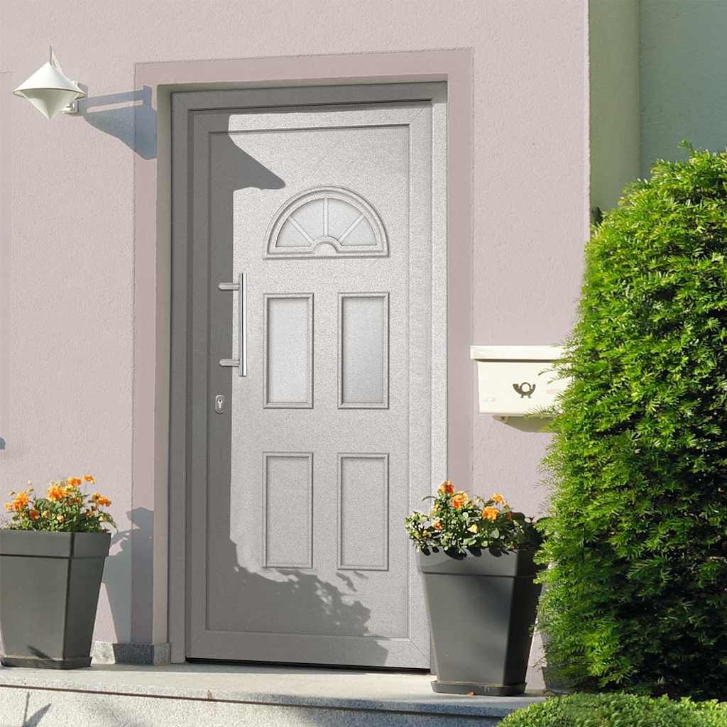 Porta di Ingresso Bianca 110x210 cm vidaXL
