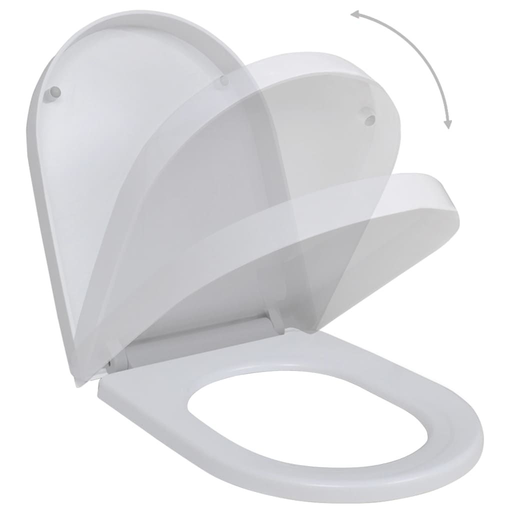 Copriwater a Chiusura Rallentata 2 pz Plastica Bianco vidaXL