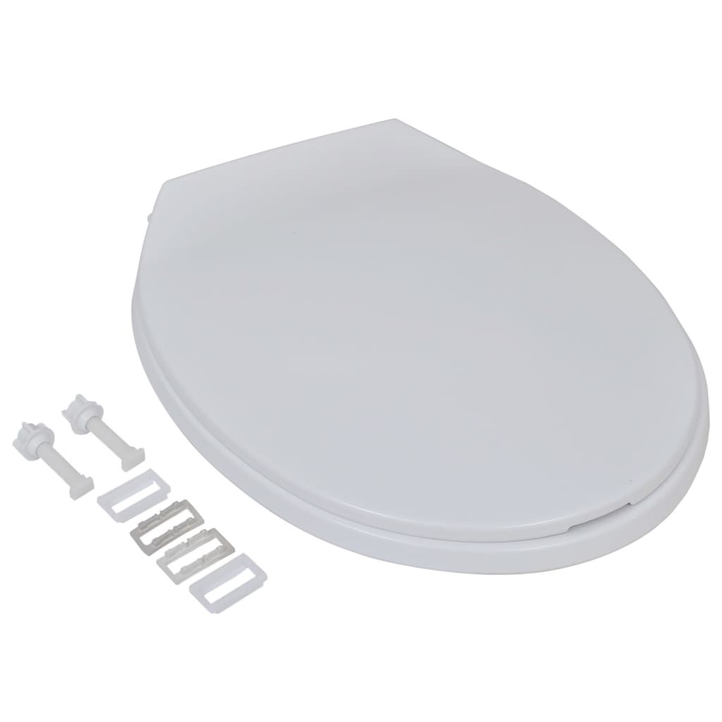 Copriwater a Chiusura Rallentata 2pz Plastica Bianco vidaXL