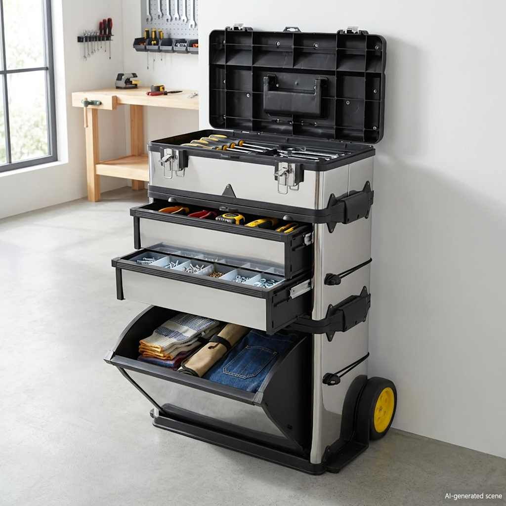 Trolley Porta Attrezzi con 3 Componenti vidaXL