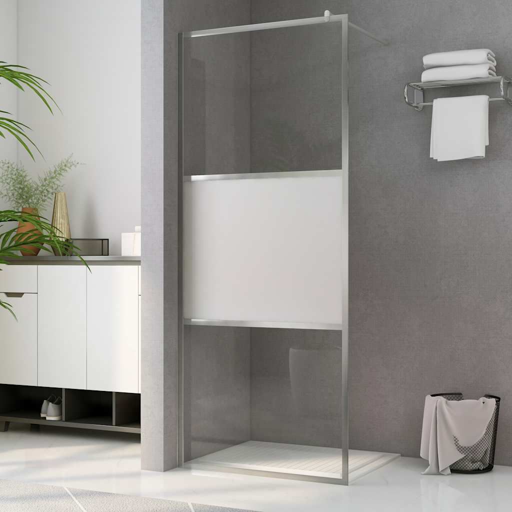 Parete per Doccia Walk-in Vetro Semi Smerigliato ESG 115x195 cm vidaXL