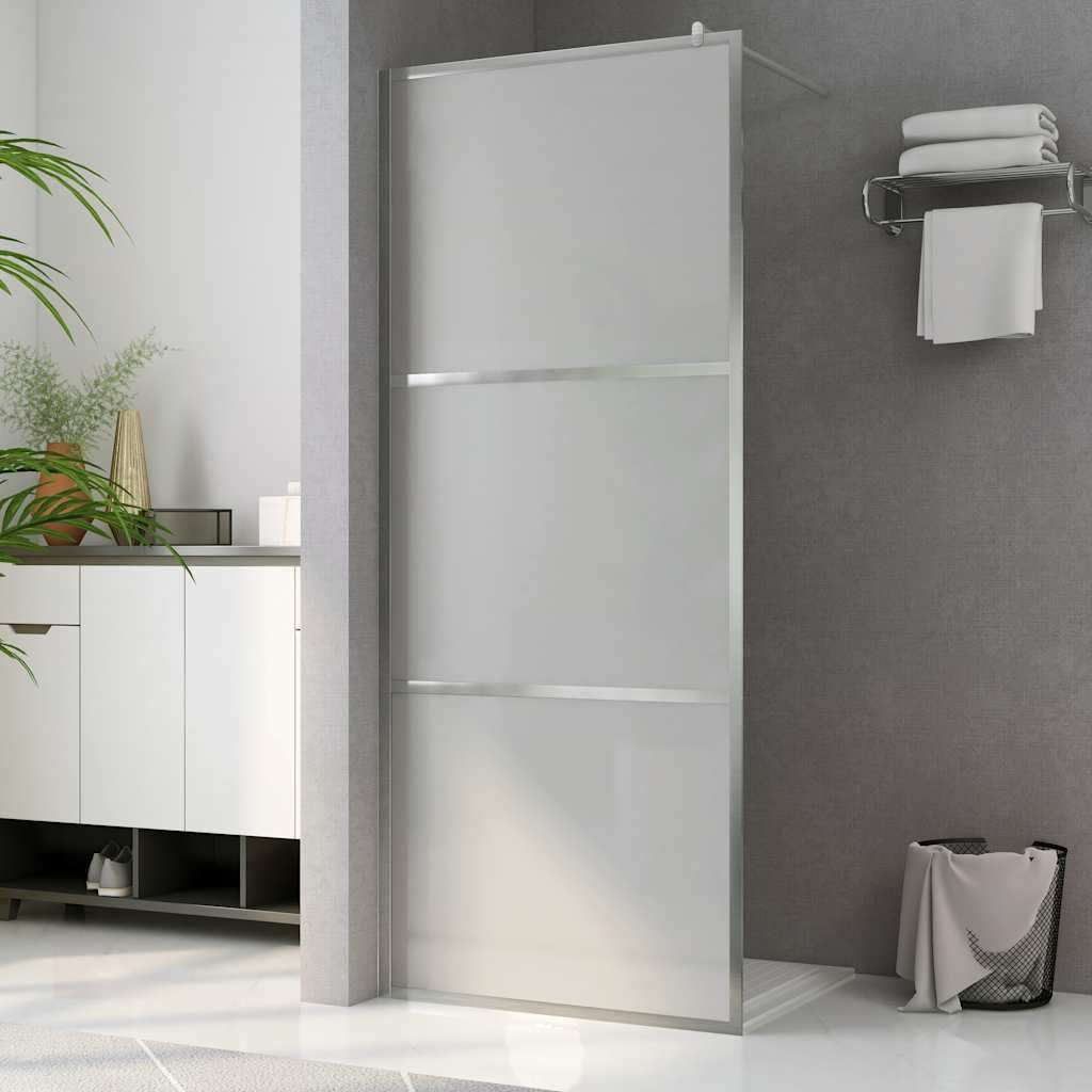 Parete per Doccia Walk-in in Vetro Smerigliato ESG 140x195 cm vidaXL