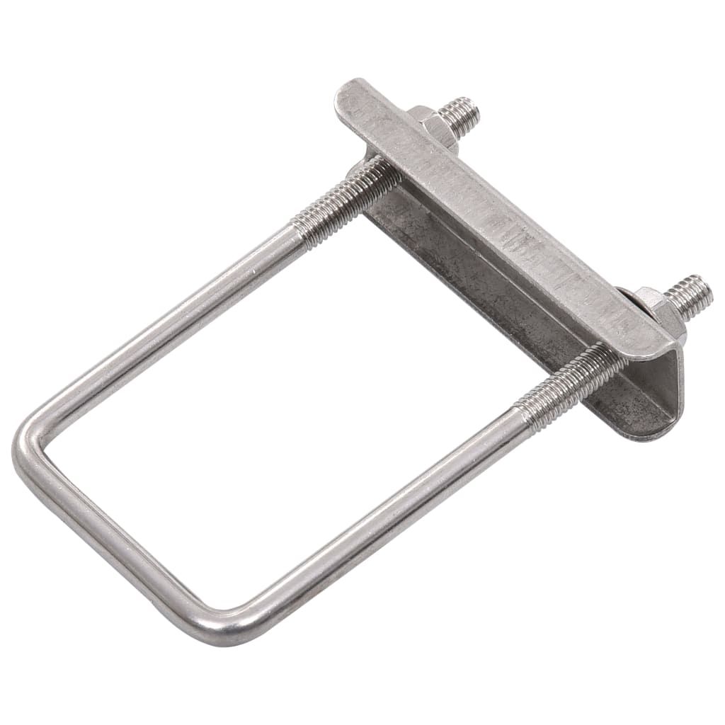 Connettori a U per Pali di Recinzione 60x40 mm 25 Set vidaXL