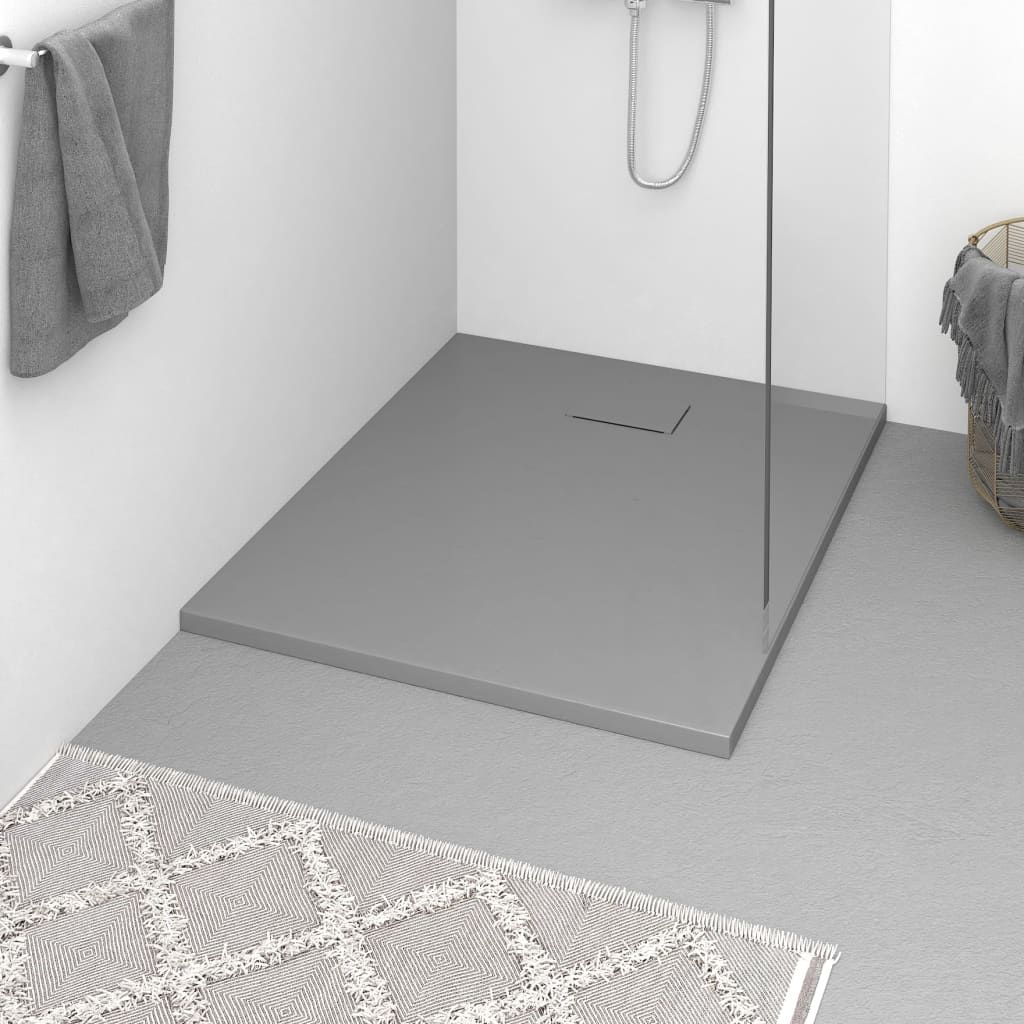 Piatto Doccia in SMC Grigio 100x80 cm vidaXL