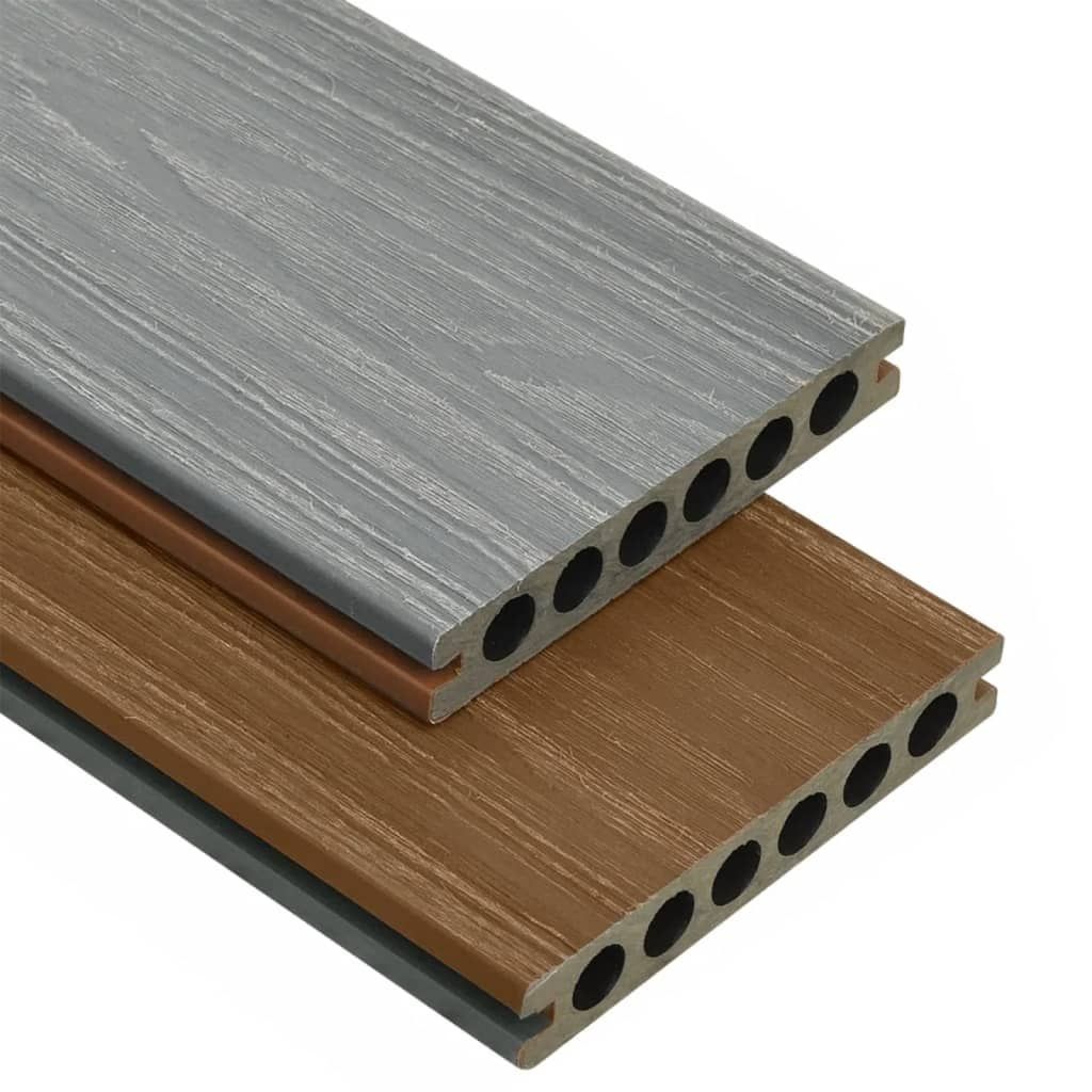 Listoni Decking WPC con Accessori Marroni e Grigi 20m² 2,2 m vidaXL