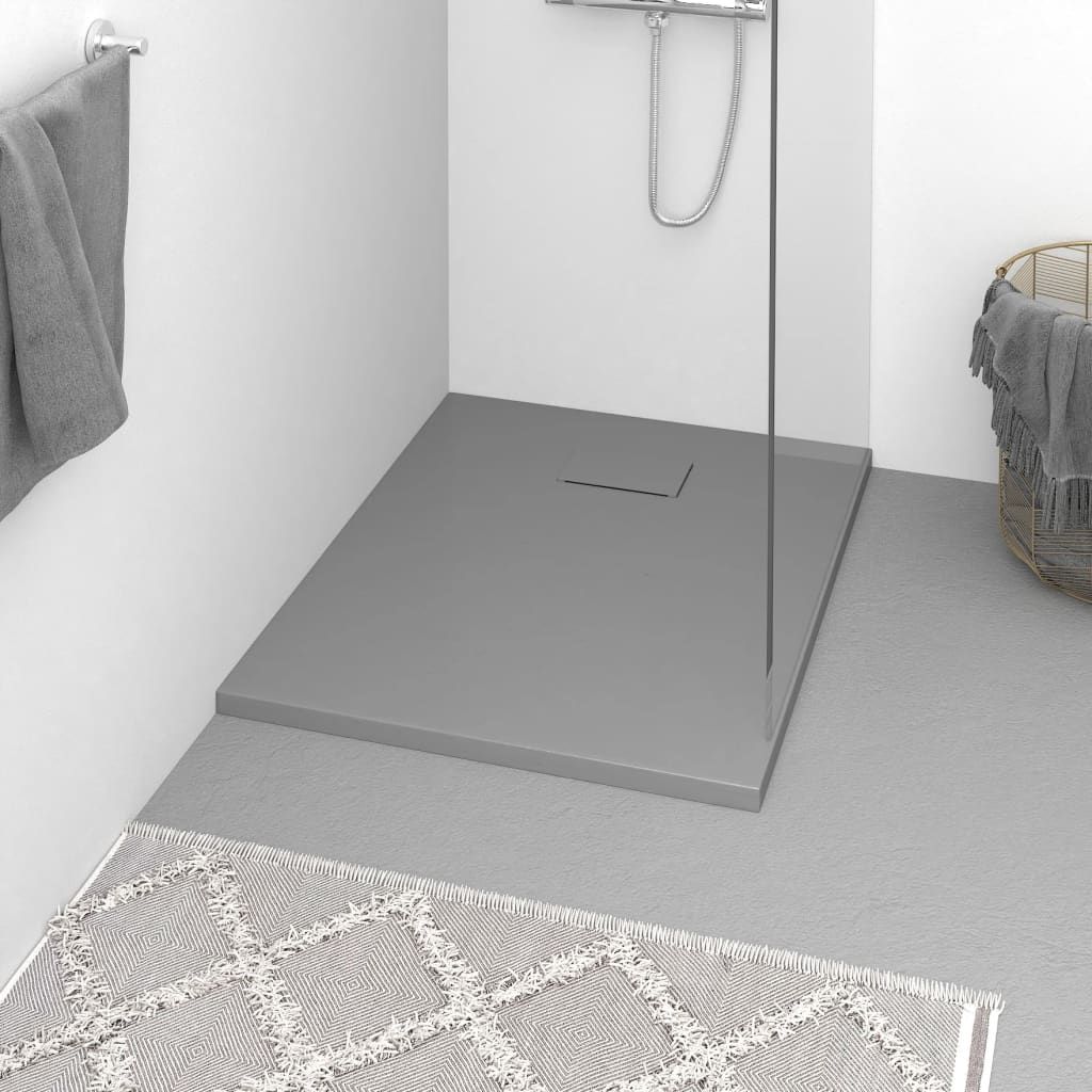 Piatto Doccia in SMC Grigio 90x70 cm vidaXL