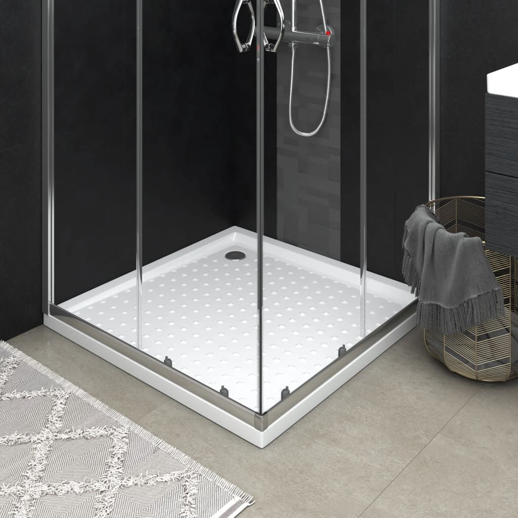 Piatto Doccia con Superficie Puntinata Bianco 80x80x4 cm in ABS vidaXL