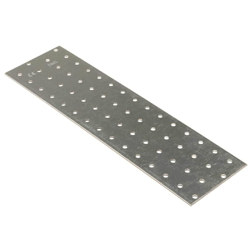 Piastre Forate 20 pz 2 mm 300x80 mm Acciaio Zincato vidaXL