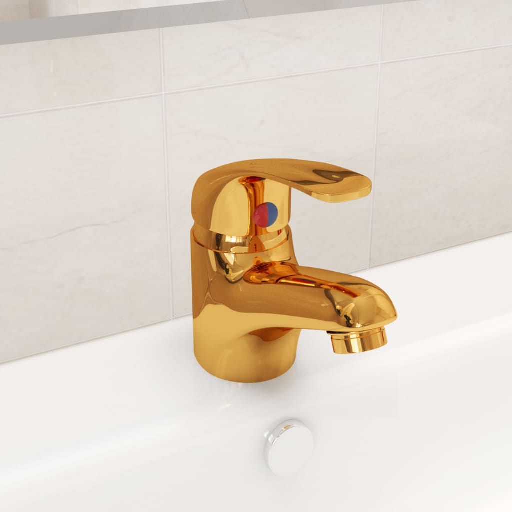 Rubinetto Miscelatore Oro 13x10 cm vidaXL