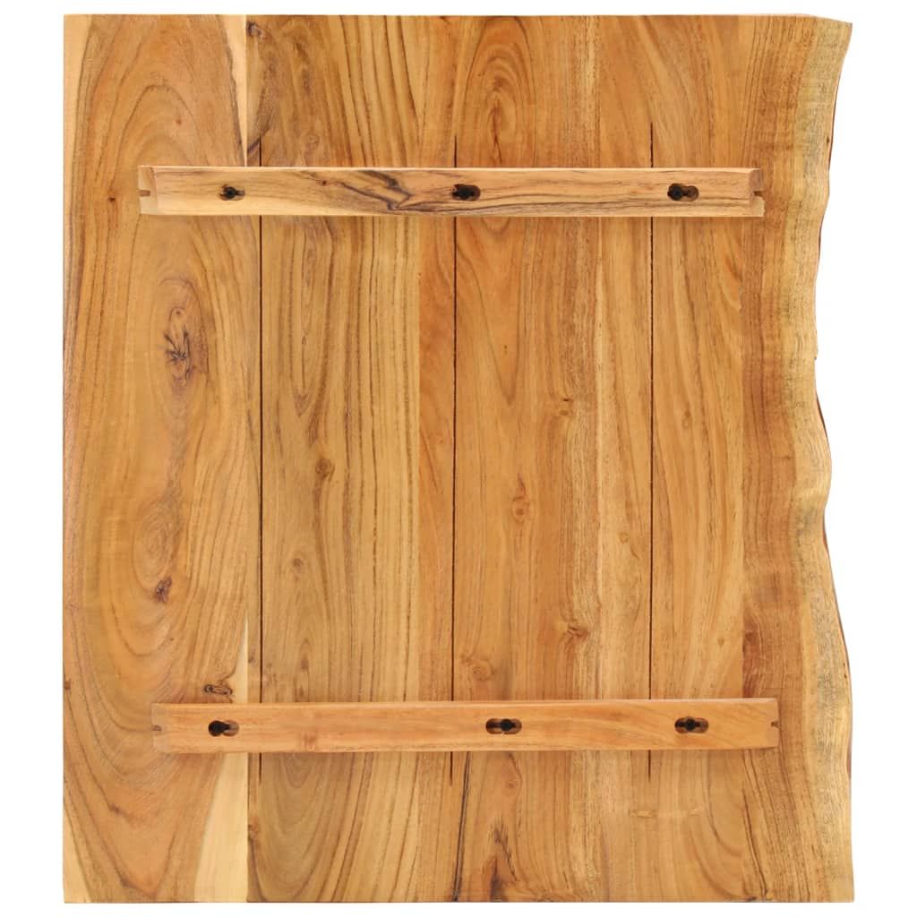 Piano per Vanità Bagno in Massello di Acacia 80x52x3,8 cm vidaXL