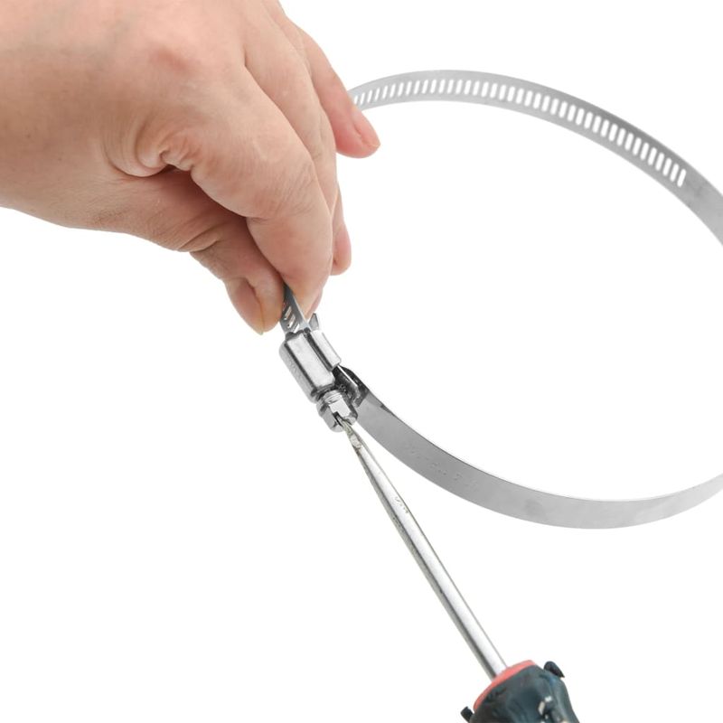 Fascette Stringitubo 6pz 91-140 mm in Acciaio Inox 304 vidaXL