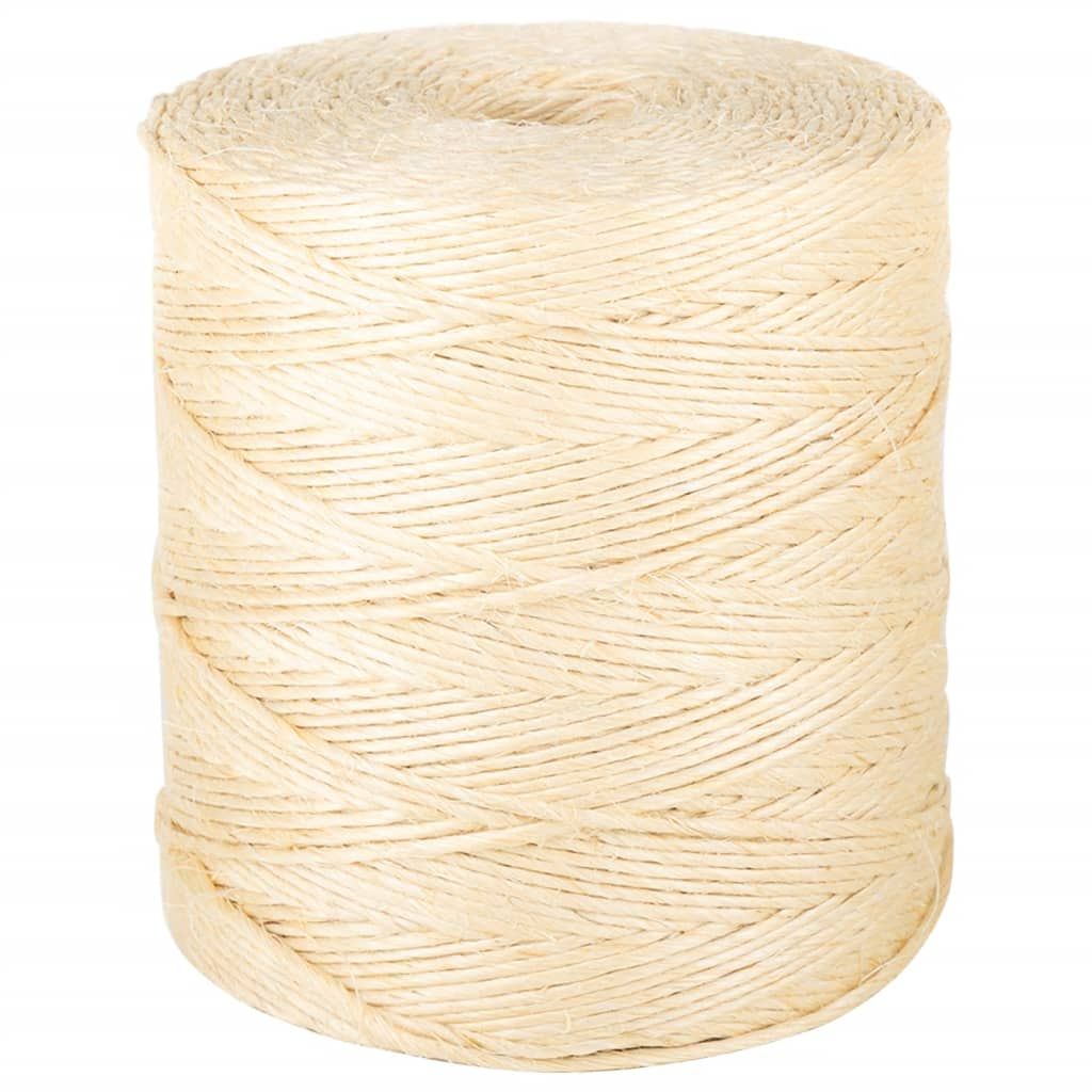 Corda in Sisal 100% 2 mm 600 m vidaXL