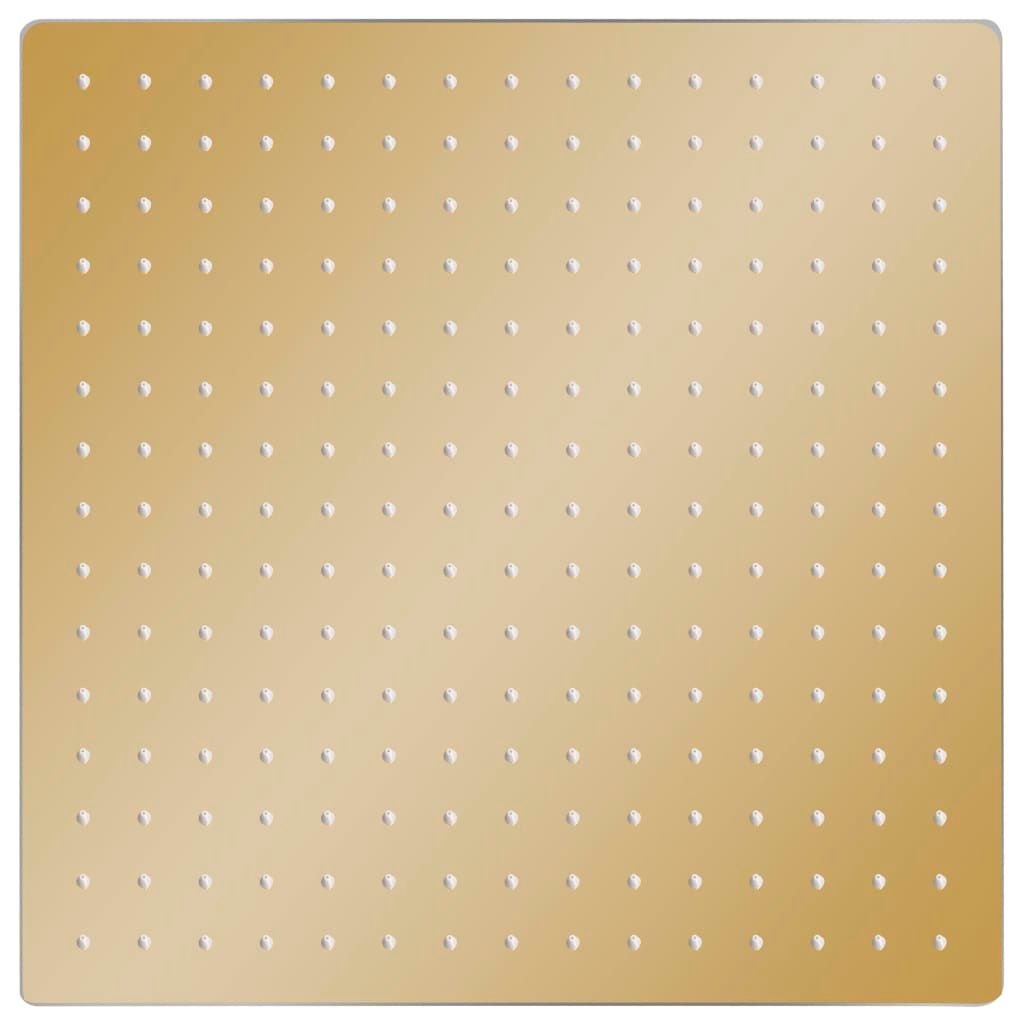 Testa Doccia a Pioggia in Acciaio Inox 40x40 cm Quadrata Oro vidaXL