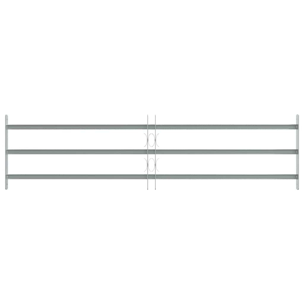 Griglie per finestre 1000-1500 mm Acciaio zincato Argento vidaXL
