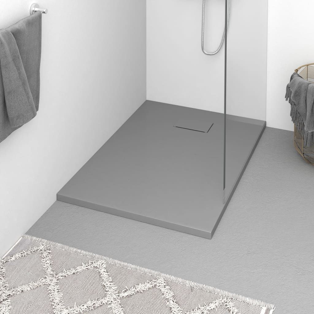 Piatto Doccia in SMC Grigio 100x70 cm vidaXL