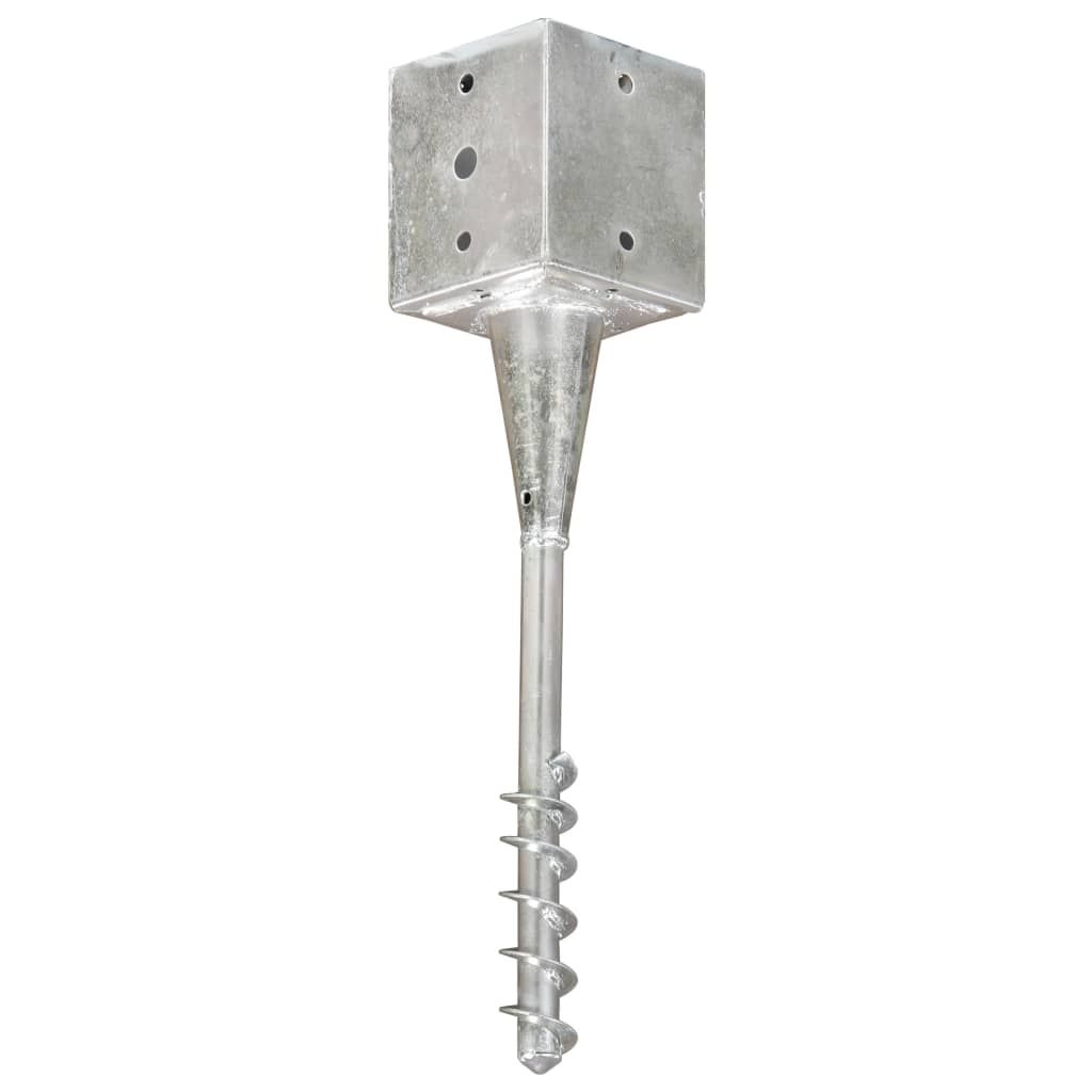 Picchetti di Terra 6 pz Argento 12x12x56 cm in Acciaio Zincato vidaXL