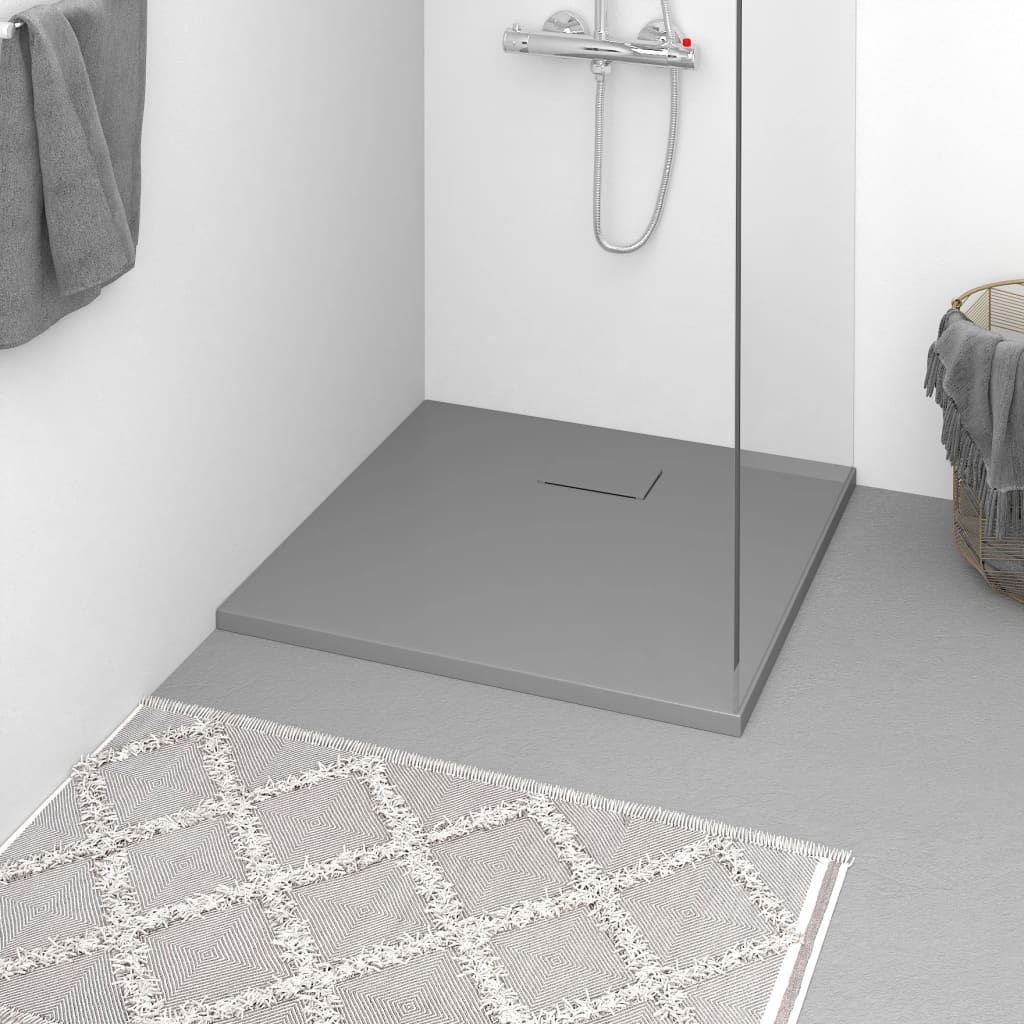 Piatto Doccia in SMC Grigio 90x90 cm vidaXL