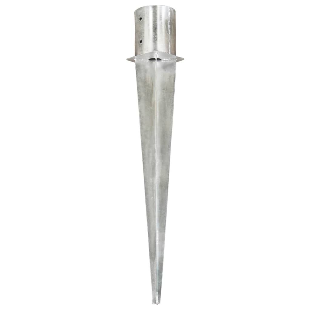 Picchetti di Terra 6 pz Argento 12x91 cm in Acciaio Zincato vidaXL