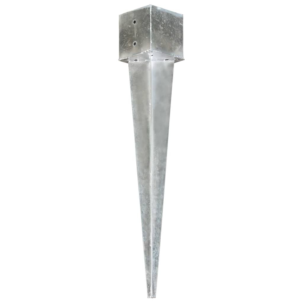 Picchetti di Terra 6 pz Argento 14x14x91 cm in Acciaio Zincato vidaXL