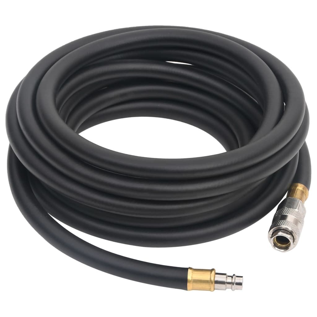 Tubo Aria Ibrido Nero 0,6" 2 m in Gomma e PVC vidaXL