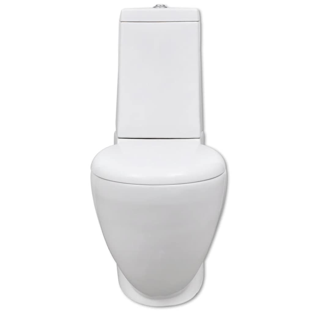 Set Toilette e Bidè in Ceramica Bianca vidaXL