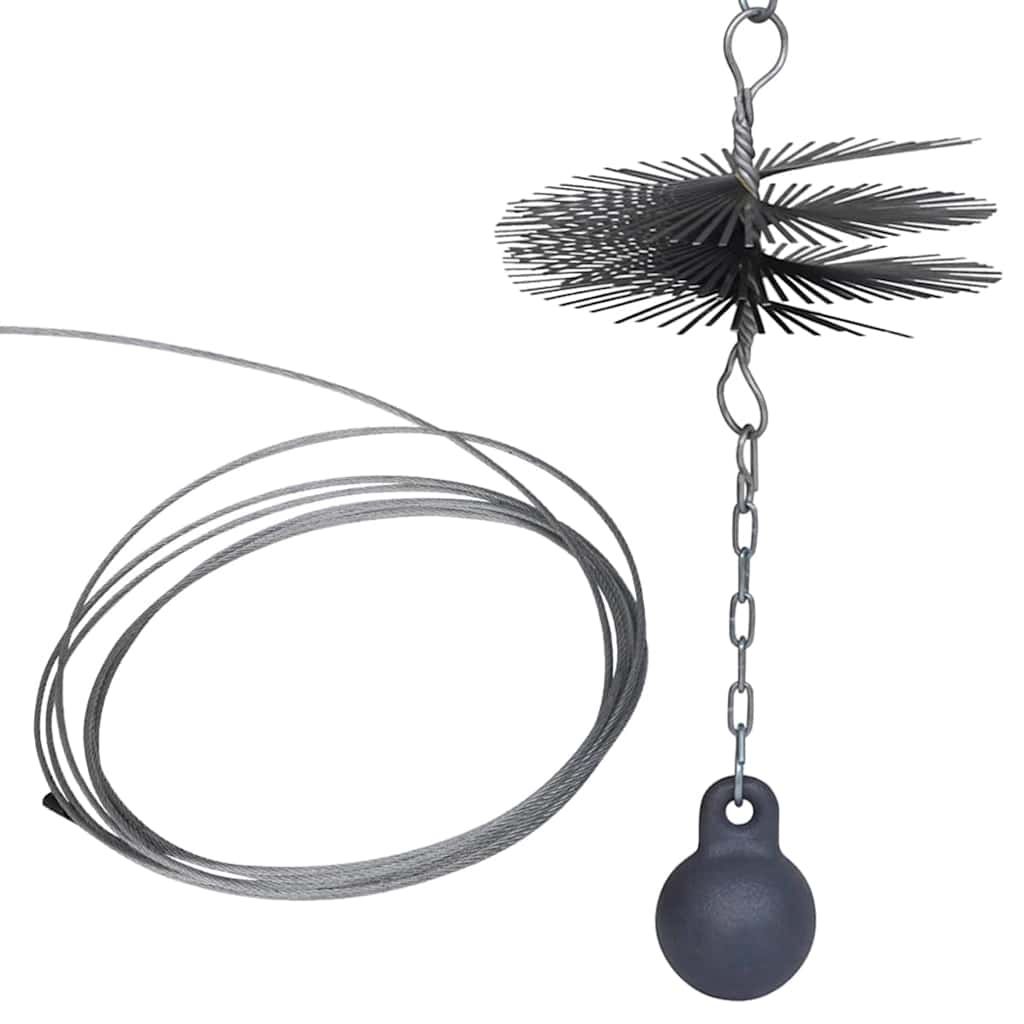 Spazzola Rotonda per Canna Fumaria Diam 25 cm vidaXL