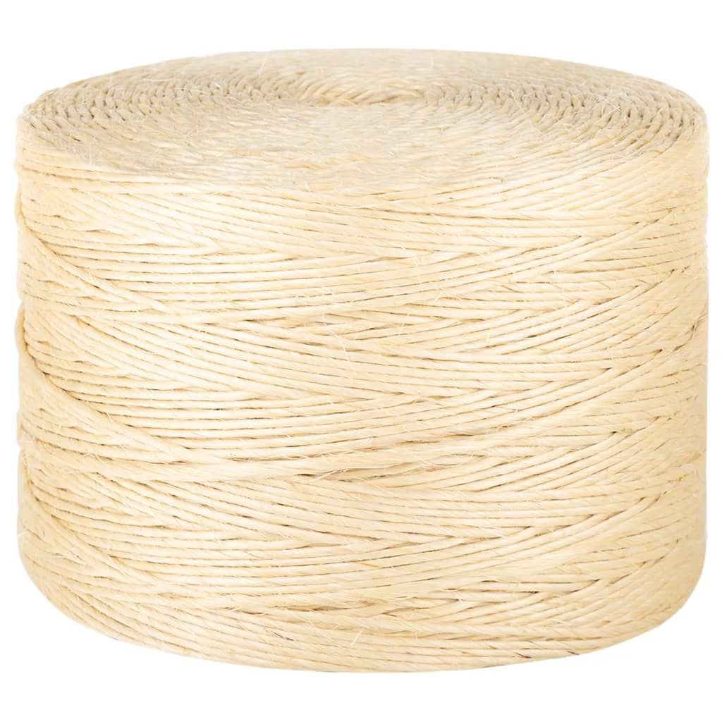 Corda in Sisal 100% 3 mm 2000 m vidaXL