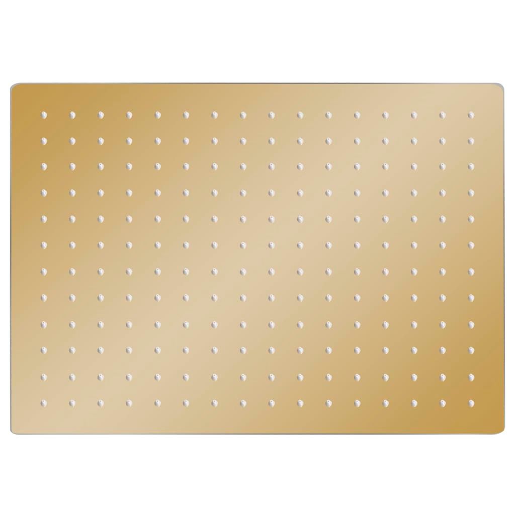 Testa Doccia a Pioggia Acciaio Inox 40x30 cm Rettangolare Oro vidaXL