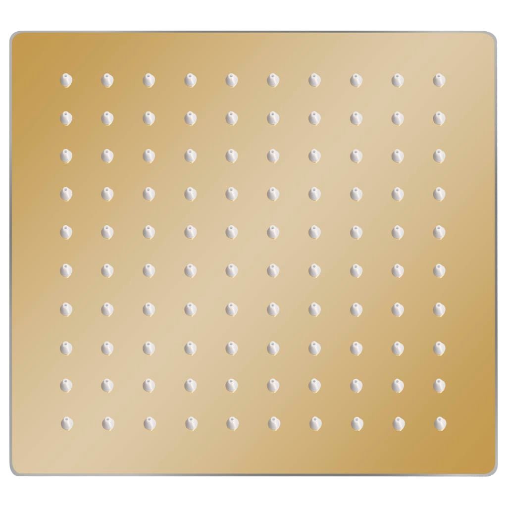 Testa Doccia a Pioggia in Acciaio Inox 20x20cm Quadrata Oro vidaXL