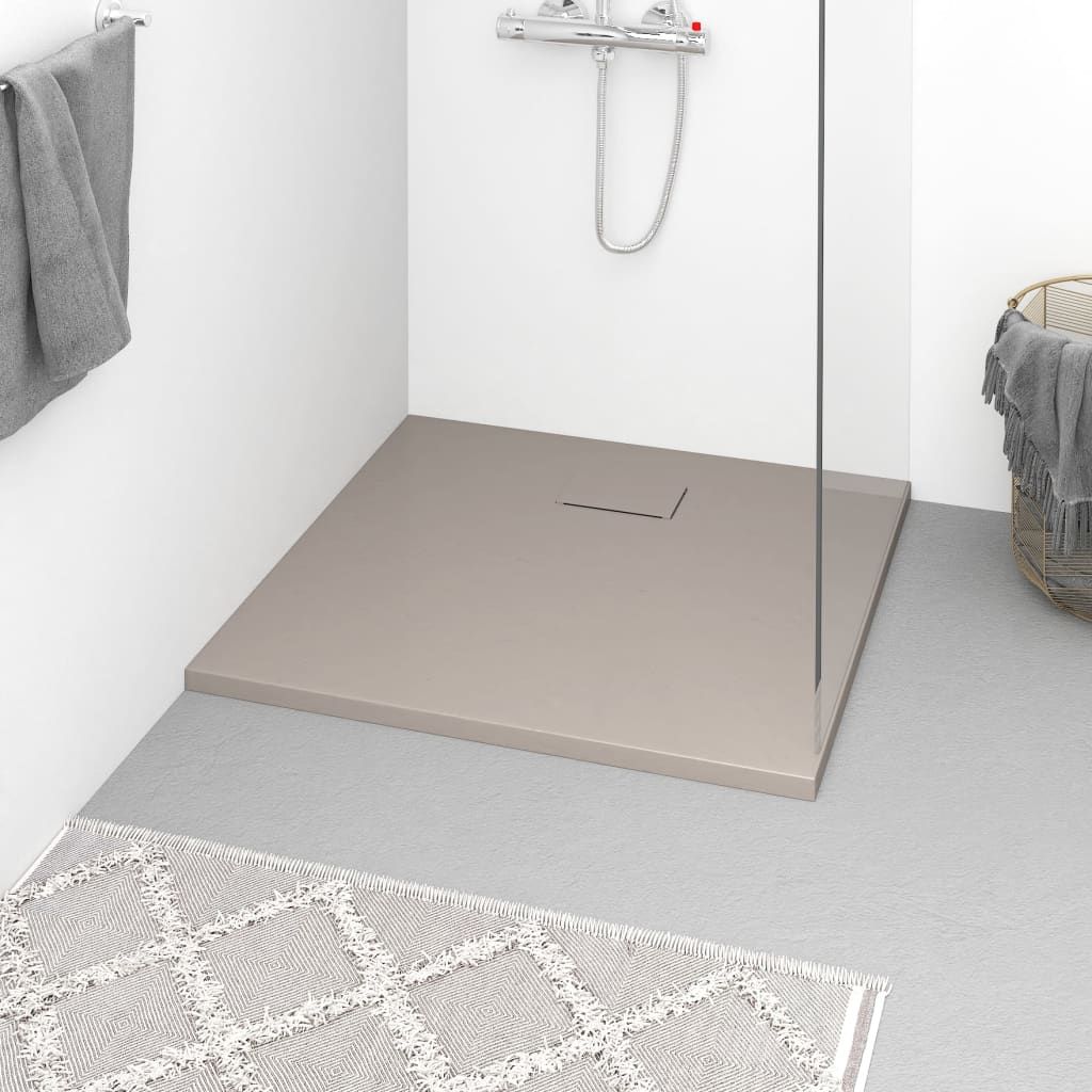 Piatto Doccia in SMC Marrone 90x80 cm vidaXL