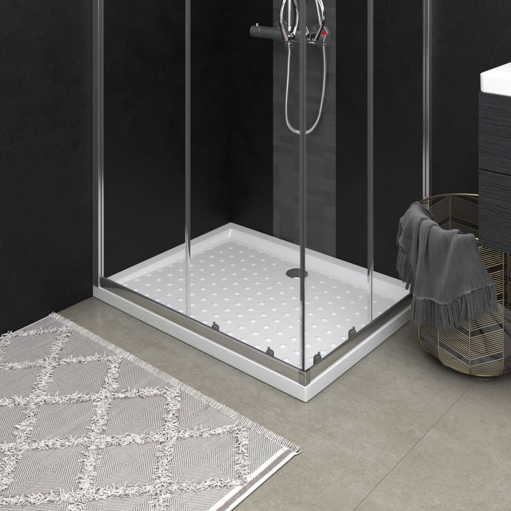 Piatto Doccia con Superficie Puntinata Bianco 90x70x4 cm in ABS vidaXL