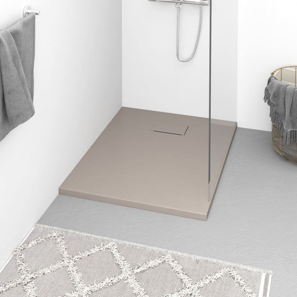 Piatto Doccia in SMC Marrone 90x70 cm vidaXL