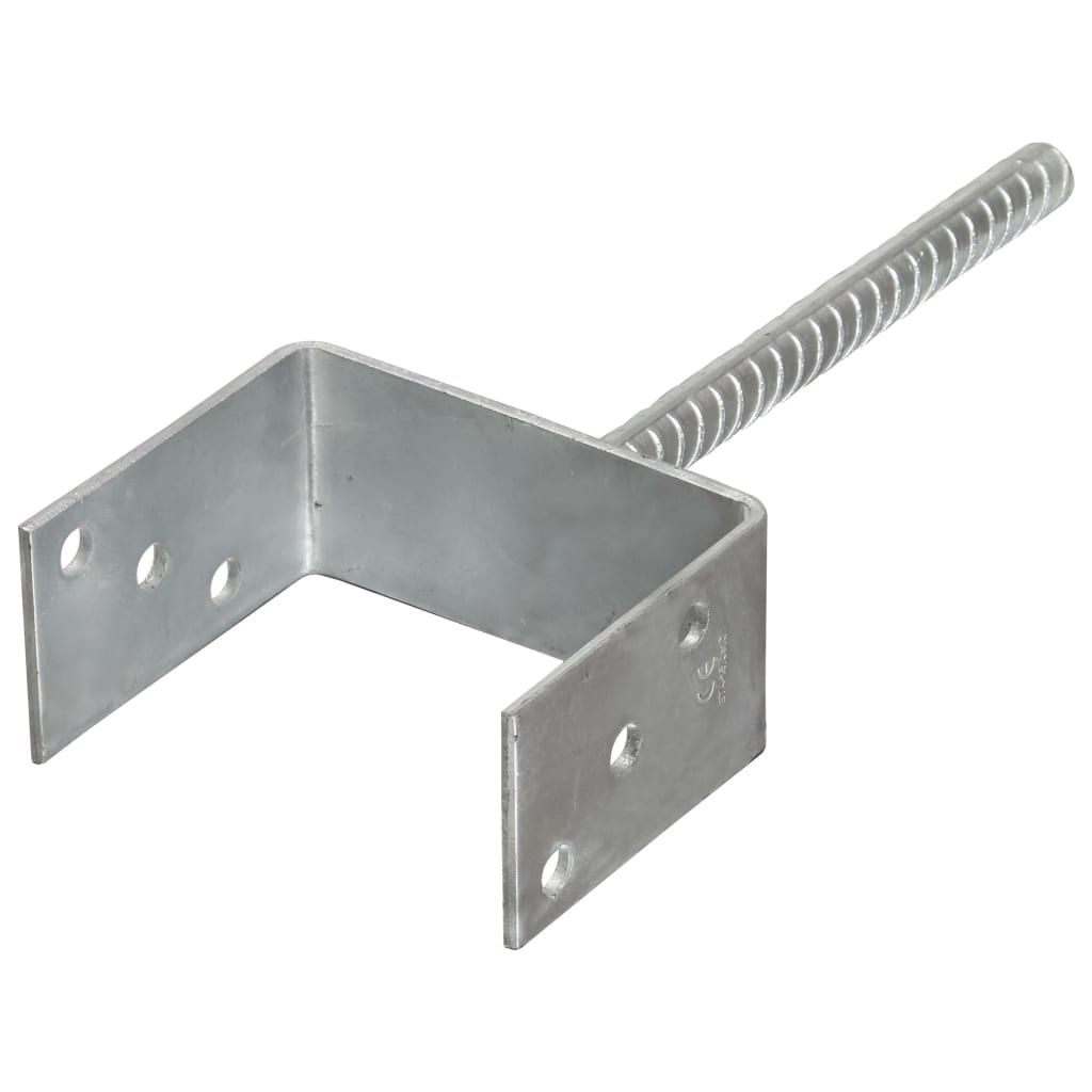 Picchetti per Recinzione 6 pz Argento 12x6x30cm Acciaio Zincato vidaXL