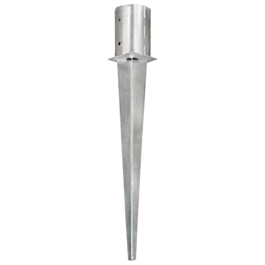 Picchetti di Terra 6 pz Argento 10x76 cm in Acciaio Zincato vidaXL