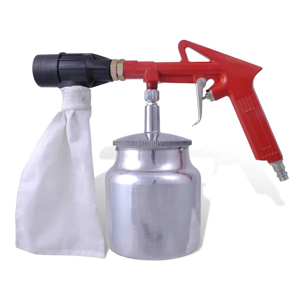 Kit sabbiatura ad aria 3 Bottiglie di sabbie &amp; 4 pz ugelli vidaXL