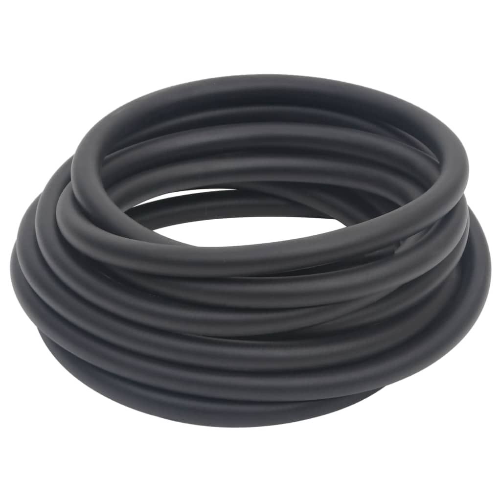 Tubo Aria Ibrido Nero 0,6" 10 m in Gomma e PVC vidaXL